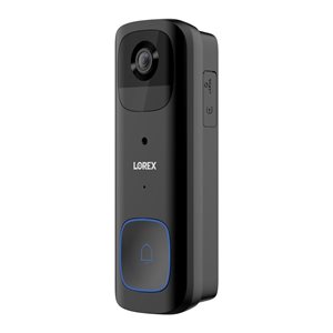 Lorex 2K Wi-Fi Battery Operated Video Doorbell in Black ( 32GB)