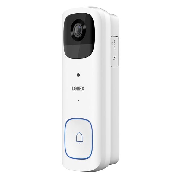 Lorex 2K Wi-Fi Battery Operated Video Doorbell in White (32GB)