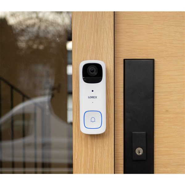 Lorex 2K Wi-Fi Battery Operated Video Doorbell in White (32GB)