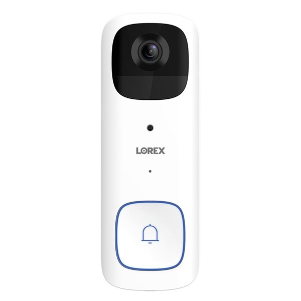 Lorex 2K Wi-Fi Battery Operated Video Doorbell in White (32GB)