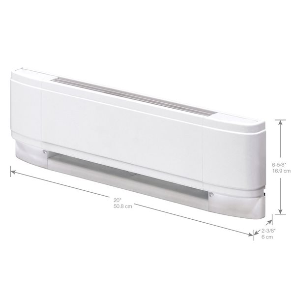 Convecteur linéaire blanc de 20 po 240/208V, 500/375W par Dimplex