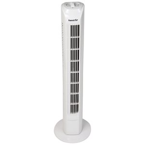 Forest Air 30-in 3-Speed White Tower Fan