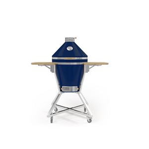 NewAge Products Outdoor Kitchen Platinum Kamado Bundle 22-in W Indigo Kamado Ceramic Charcoal Grill