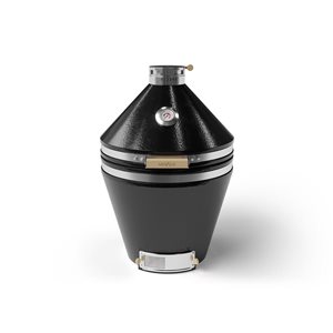 Gril au charbon de bois Kamado Pro de NewAge Products en céramique 22 po l. pour cuisine extérieure, nuit noire