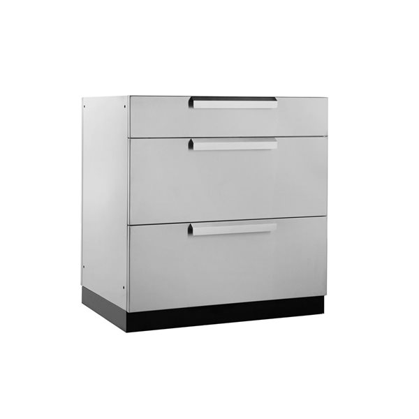 NewAge Products Outdoor Kitchen Classic Stainless Steel 32 x 23 x 34.25-in 3-Drawer Cabinet