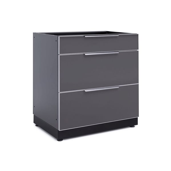 NewAge Products Outdoor Kitchen Classic Stainless Steel 32-in W x 23-in D x 35.5-in H 3-Drawer Cabinet