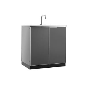 NewAge Products Stainless Steel 2 Door 32-in W x 23-in D x 36.5-in H Outdoor Kitchen Cabinet