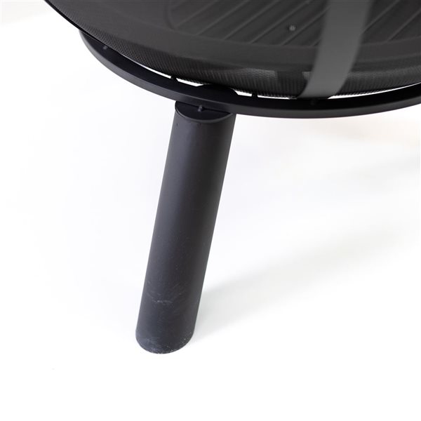 Deko Living 34-in Diameter Outdoor Black Steel Woodburning Sphere Fire Pit