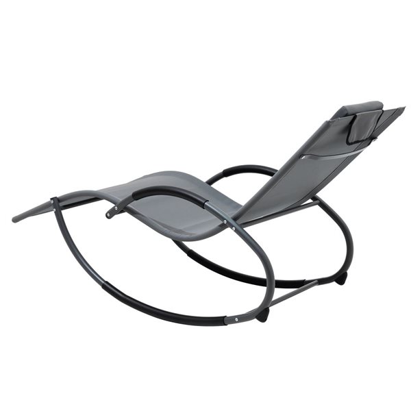 Deko Living Outdoor Rocking  Patio Lounge Chair - Grey