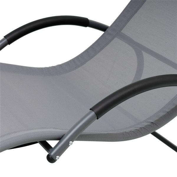 Deko Living Outdoor Rocking  Patio Lounge Chair - Grey