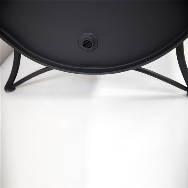 Deko Living 35-in Outdoor Black Steel Woodburning Barrel Firepit