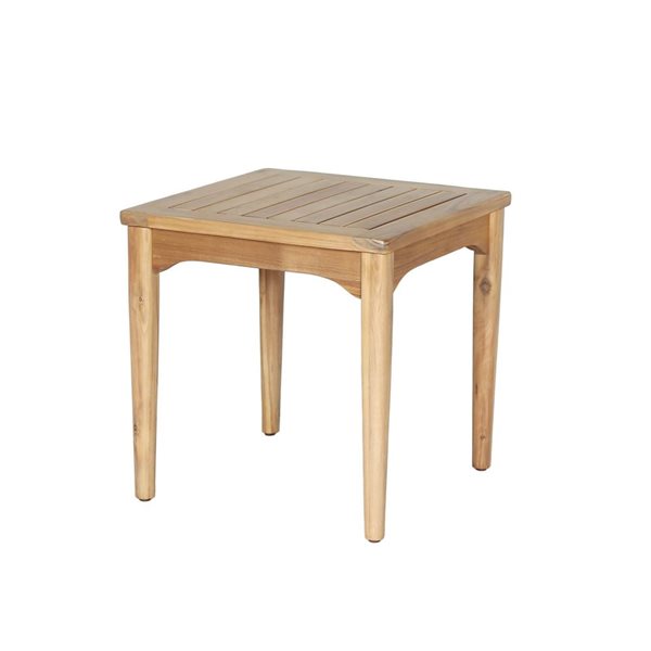 LH Home Sonoma 20-in x 20-in Acacia Outdoor Square Side Table