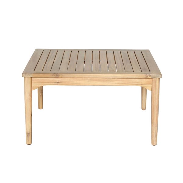 LH Home Sonoma 31.5-in x 31.5-in Acacia Outdoor Square Coffee Table