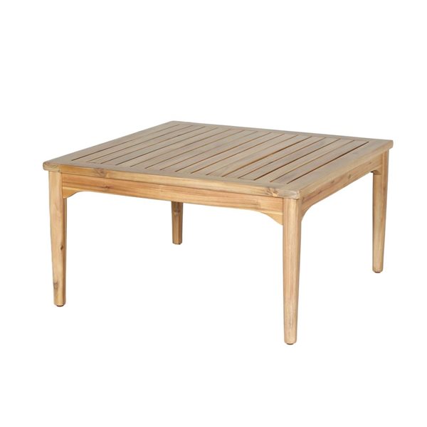 LH Home Sonoma 31.5-in x 31.5-in Acacia Outdoor Square Coffee Table