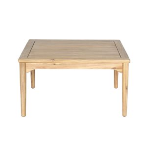 LH Home Sonoma 31.5-in x 31.5-in Acacia Outdoor Square Coffee Table