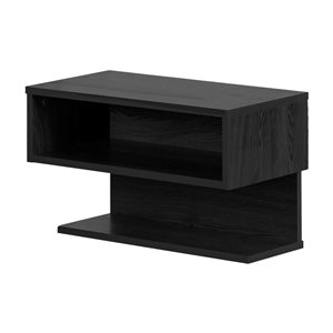 South Shore Fusion 22.25 W x 11.75 D x 13.25-in H Dark Grey Oak Composite Floating Wall Nightstand