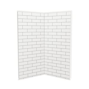 Ensemble de mur de douche en coin en composite Metro Tux, 2 pièces, montage direct sur montant, Utile, 36 po x 36 po, MAAX