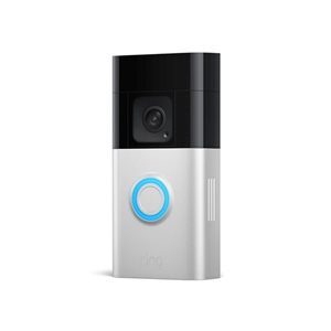 Ring Satin Nickel Battery Doorbell Plus