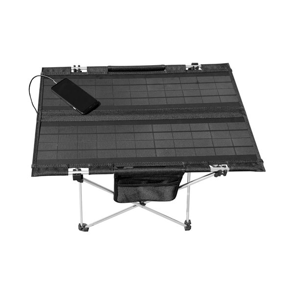 Technaxx TX-251 20-watt 24-in x 16-in Black Foldable Solar Camping Table