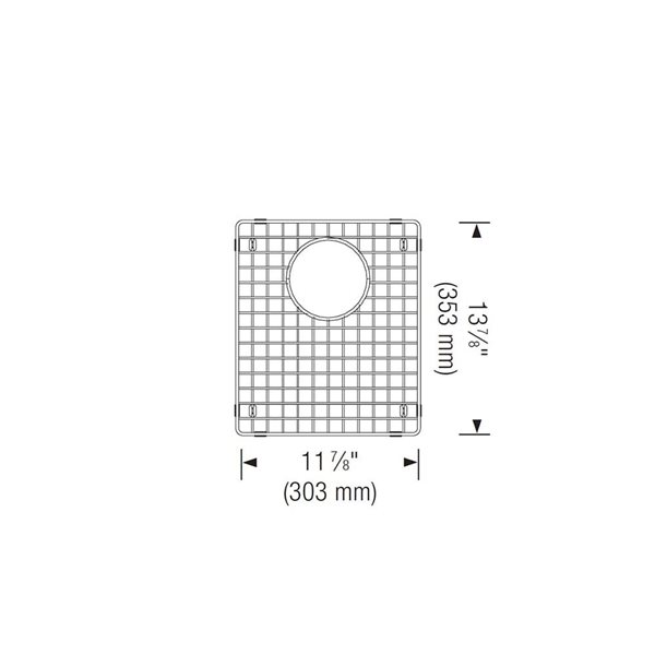 BLANCO Stainless Steel Sink Grid for BLANCO Liven Bar and Precis 50/50 Kitchen Sink