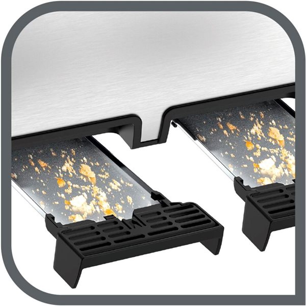 Grille-pain 4 Tranches Zeegma Tostee Chef - 1500W, 7 Niveaux De Cuisson, Support Petits Pains, écran LED