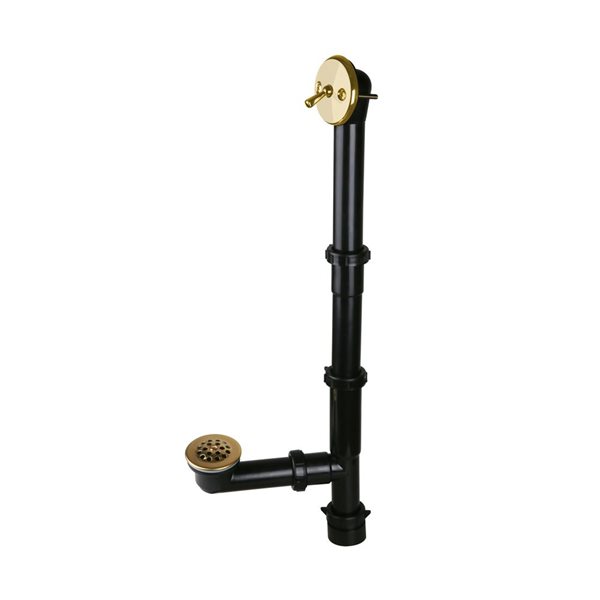 Streamline Trip Lever 1.5-in Polished Brass Bath Waste And Overflow Drain