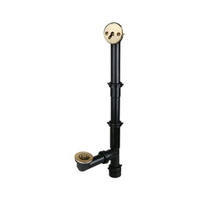 Drain de trop-plein et de vidange de salle de bain Streamline Trip Lever, 1,5 po, laiton poli