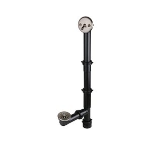 Drain de trop-plein et de vidange de salle de bain Streamline Trip Lever, 1,5 po, nickel brossé