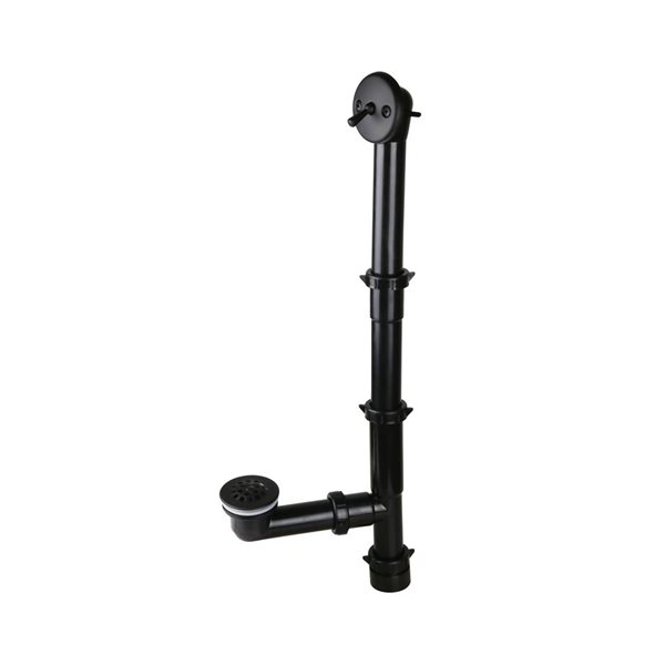 Streamline Trip Lever 1.5-in Matte Black Bath Waste And Overflow Drain