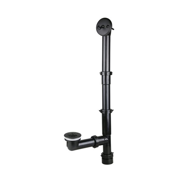 Streamline Trip Lever 1.5-in Matte Black Bath Waste And Overflow Drain