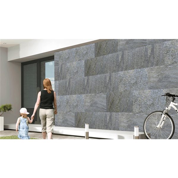 Dundee Deco Dazzling Green 3 x 2-ft Embossed Stone Veneer Wall Panels - 5-Pack