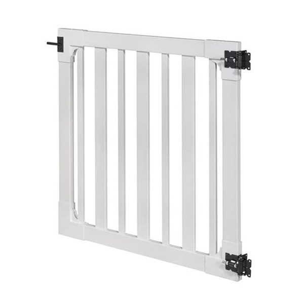 WamBam Fence Sturbridge 48 x 48-in White Vinyl Fence Gate