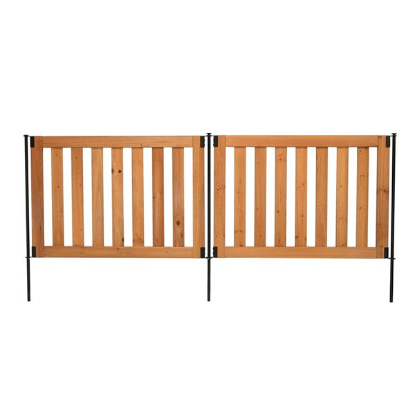 Zippity Outdoor Products Newberry 48 x 32-in Cedar Wood Fence Panel - 2/Pack