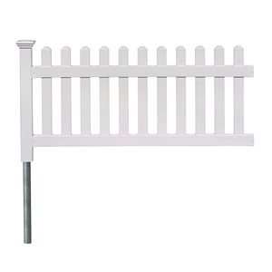 Zippity Newport 36 x 72-in White No-Dig Vinyl Post and DIY Fence Panel