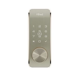 Alfred DB2S Smart RFID Satin Nickel 1-Cylinder Deadbolt Lock with Key