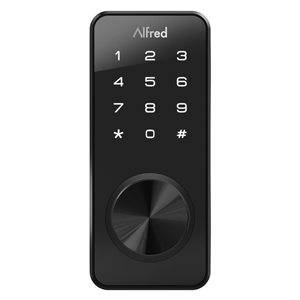 Alfred DB1S Smart Black 1-Cylinder Deadbolt with Key