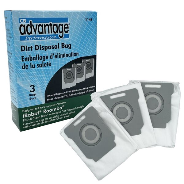 Advantage Robot Vacuum Cloth Disposable Replacement Bag - 3/Pack