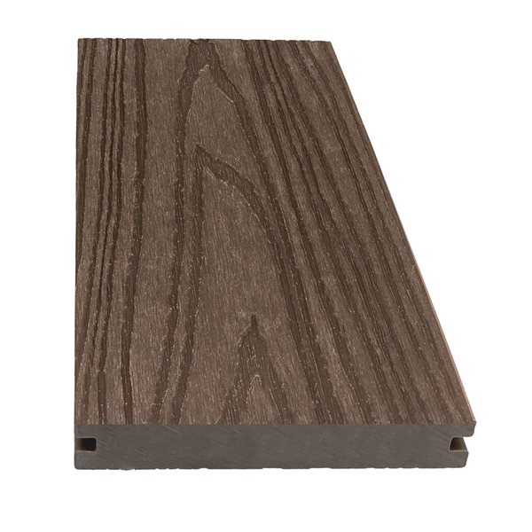 everhome 8-ft Pecan Brown Solid Core Composite Deck Planks - 4/Pack