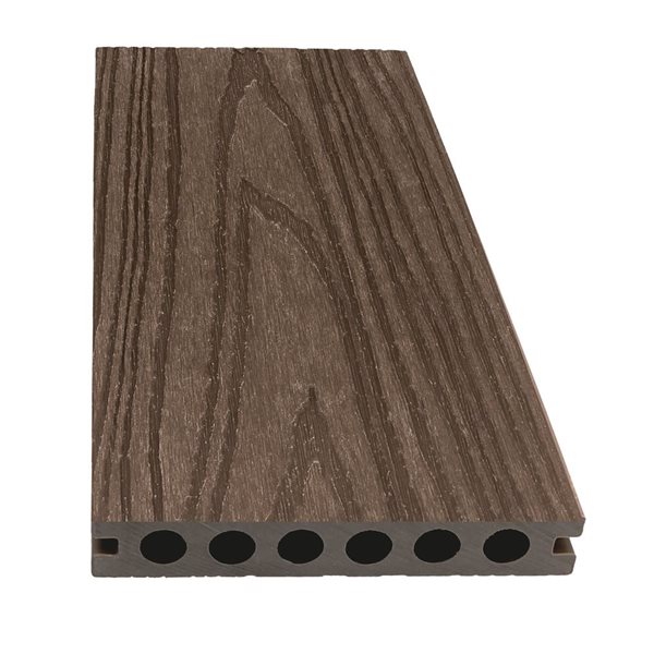 everhome 8-ft Pecan Brown Tunnel Core Composite Deck Planks - 4/Pack