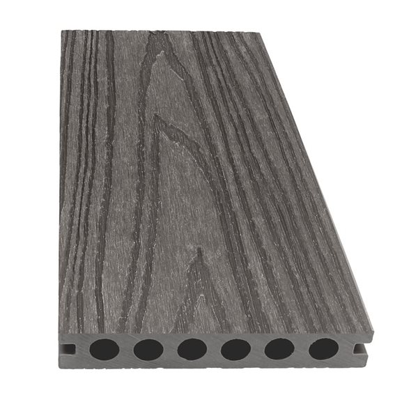 everhome 8-ft Graphite Oak Tunnel Core Composite Deck Planks - 4/Pack