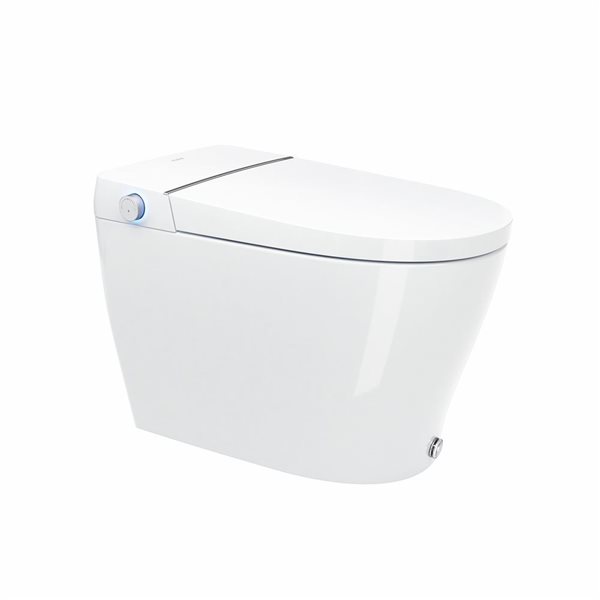 ECOWAY Lux 1-Piece 3.8 LPF White Toucheless Flush Heated Elongated Standard Tankless Smart Bidet Toilet