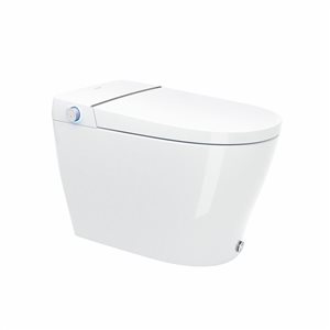 ECOWAY Lux 1-Piece 3.8 LPF White Toucheless Flush Heated Elongated Standard Tankless Smart Bidet Toilet