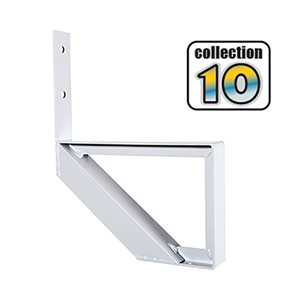 Limon d'escalier 1 marche Pylex 9 1/16 po aluminium blanc