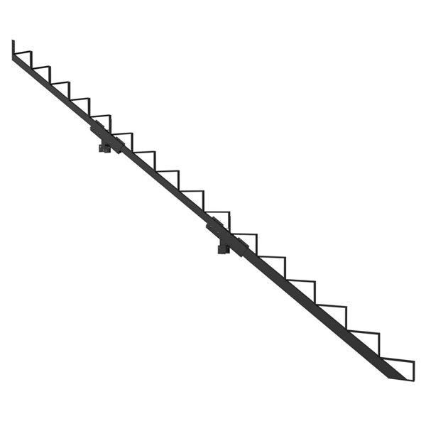 Limon d'escalier 18 marches Pylex 142,5 po acier noir