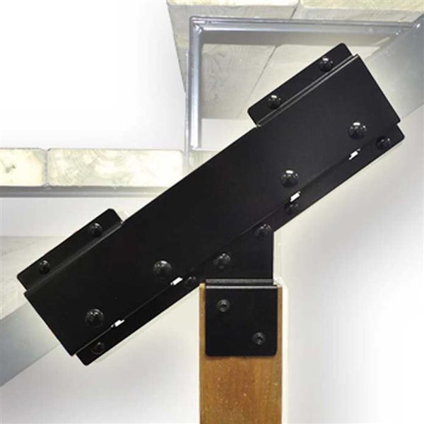 Limon d'escalier 9 marches Pylex 75 po acier noir