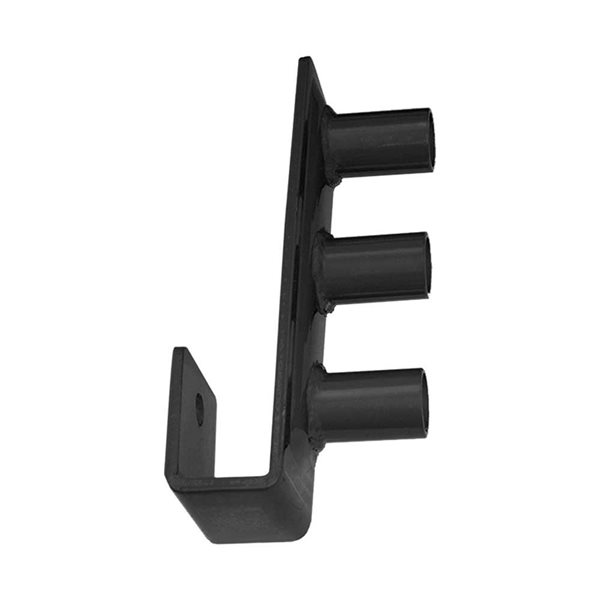 Pylex Black Powder Coated Steel J-Fix Bracket - 6/Pack