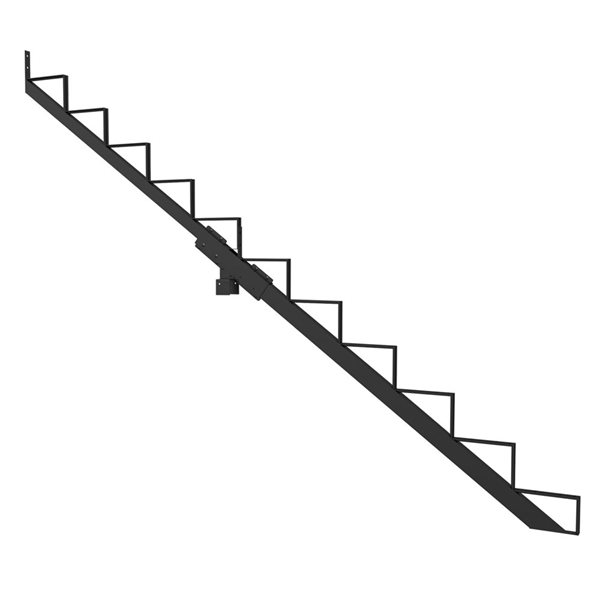 Pylex 90-in H 11 Steps Black Steel Stair Stringer