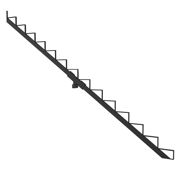 Pylex 112.5-in H 14 Steps Black Steel Stair Stringer