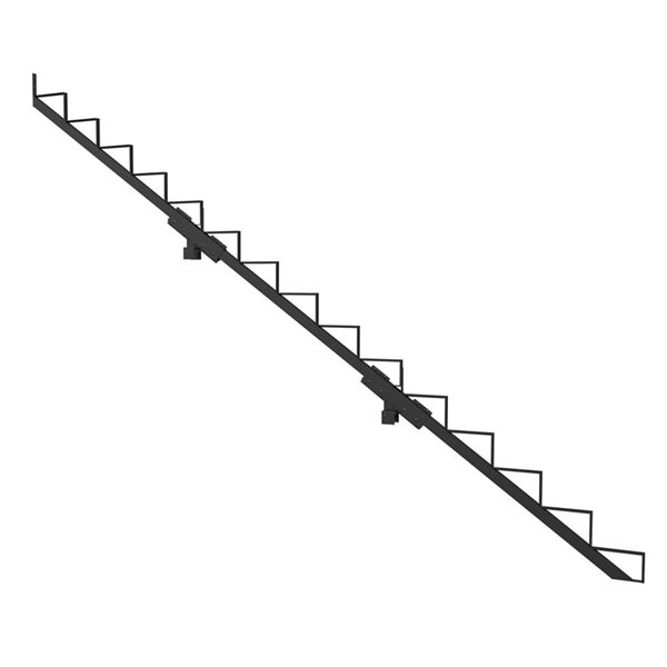 Pylex 120-in H 15 Steps Black Steel Stair Stringer