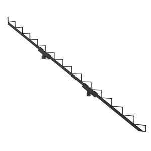 Pylex 120-in H 15 Steps Black Steel Stair Stringer